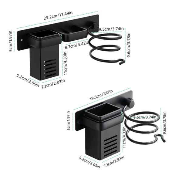 Wall-Mounted Hair Dryer Storage Rack Bathroom Multifunctional Hairdressing And Beard Tool Hair Straightener Curling Iron Storage 4