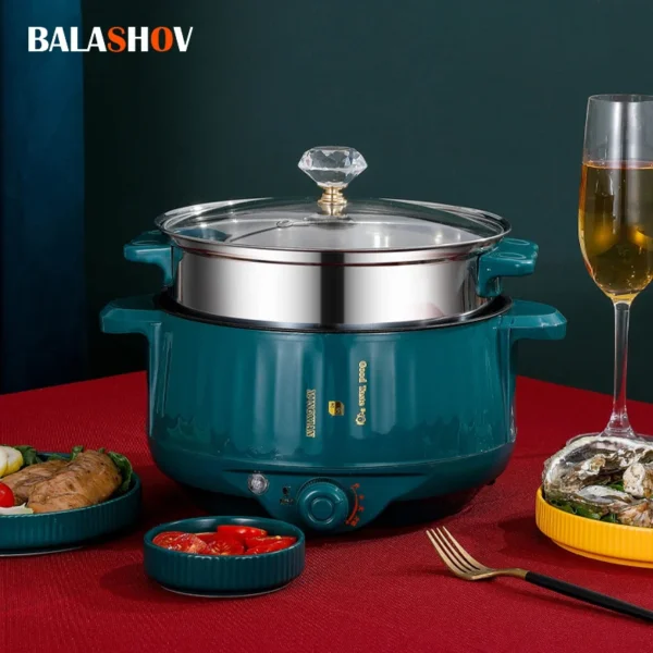 Electric MultiCooker Multifunctional Rice Cooker Frying Pan Non-stick Cookware Multi Soup Hotpot for Kitchen 1.7L/2.7L/3.2L 2