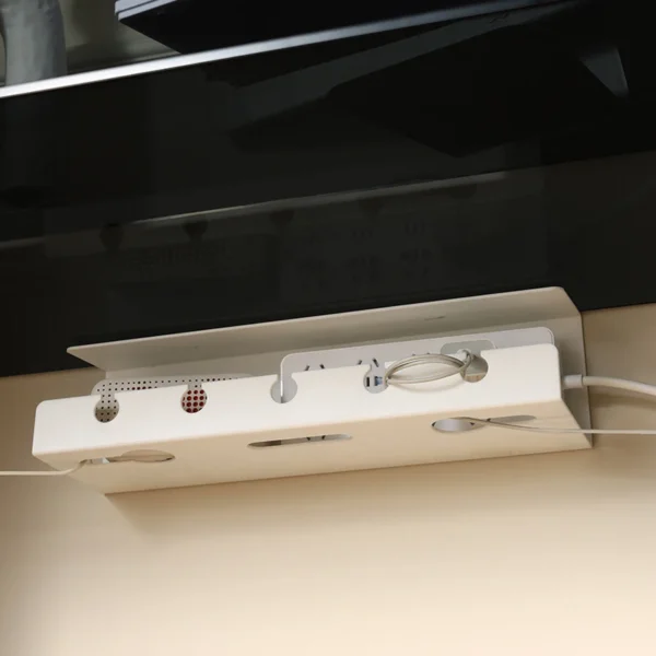 Cable Organizer, Under Desk Cable Management Tray, Socket Strip Holder, Wire Tamer for Office and Home 2