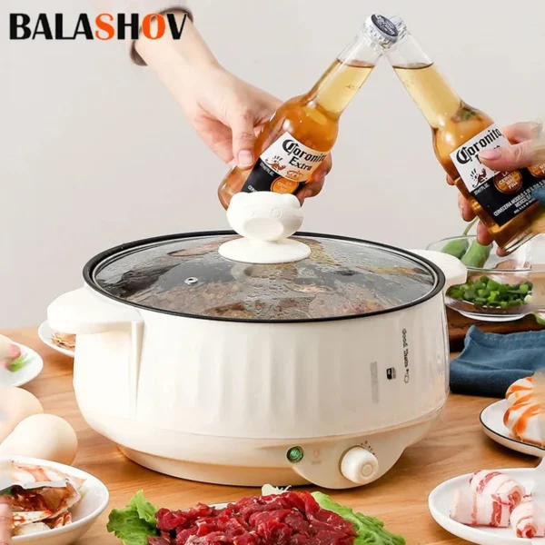 Electric MultiCooker Multifunctional Rice Cooker Frying Pan Non-stick Cookware Multi Soup Hotpot for Kitchen 1.7L/2.7L/3.2L 1