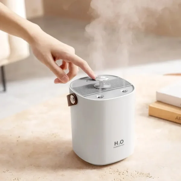 Large Capacity USB Double Spray Humidifier Portable Desk Cool Mist Mute Humidifier with Night Light for Bedroom Living Room 5
