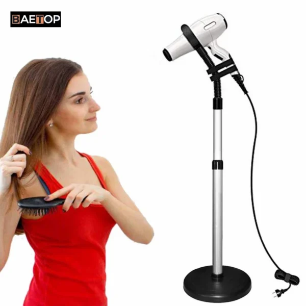 Adjustable 360 Degree Rotating Hair Dryer Stand with Heavy Base, Hands-Free Blow Dryer Holder, Countertop for Home Bathroom 1