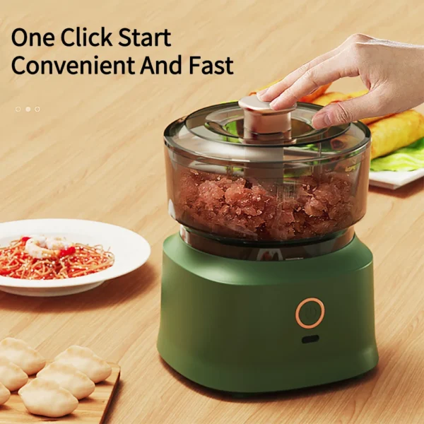 350ml Multi-functional Electric Meat Grinder Wireless Cooking Machine Garlic Blender Baby Food Machine Kitchen Food Shredder 1
