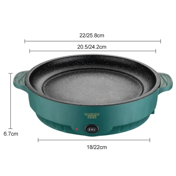 Multifunction Electric Frying Pan Household Barbecue Steak Fish Frying Pan Skillet Non-stick Cooking Machine For Kitchen Camping 6
