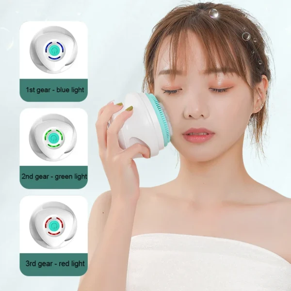 2023 NEW Electric Bath Brush USB Recharge Body Scrubber Back Rubbing Shower Cleaning Brush Spinning Massage Heads Long Handle 6