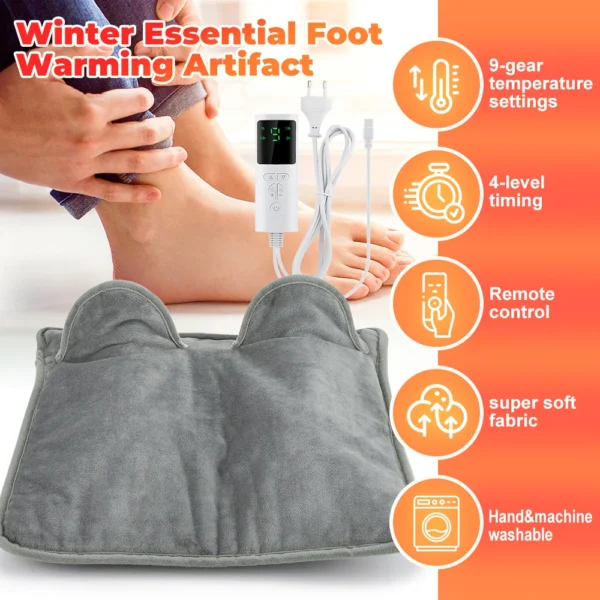 Electric Heating Foot Warmer Multifunctional Winter Foot Device Drive Cold Household Hand Pad Office Bedroom Study Room 2