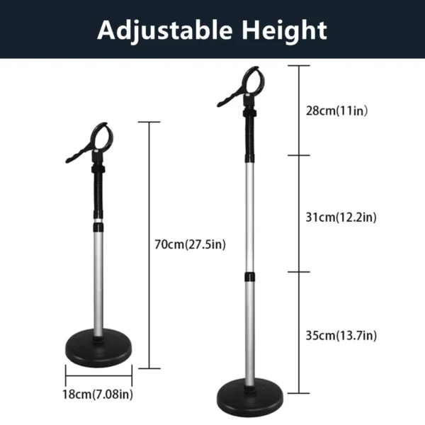 Adjustable 360 Degree Rotating Hair Dryer Stand with Heavy Base, Hands-Free Blow Dryer Holder, Countertop for Home Bathroom 3